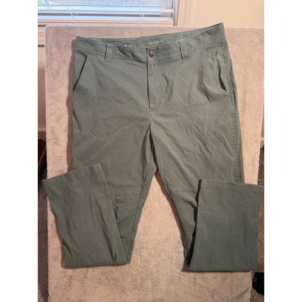 Columbia Omni-Shield Mens Hiking Pants 38x34 Sage Green Stretch Utility Outdoor